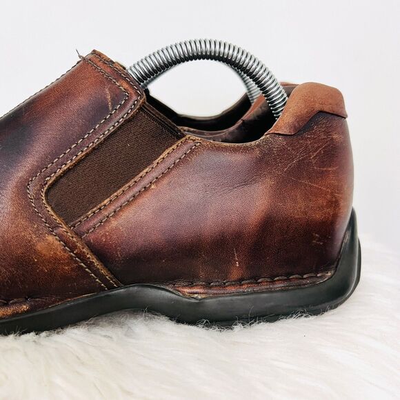 🎉Clearance🎉Cole Haan Zeno Driving Loafers Boots Brown Old Worn Leather 9M - Picture 3 of 8